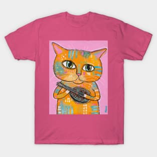 Cat With A Ukulele T-Shirt